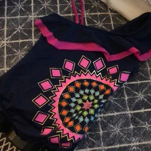 Lands End Girls One Piece Bathing Suit